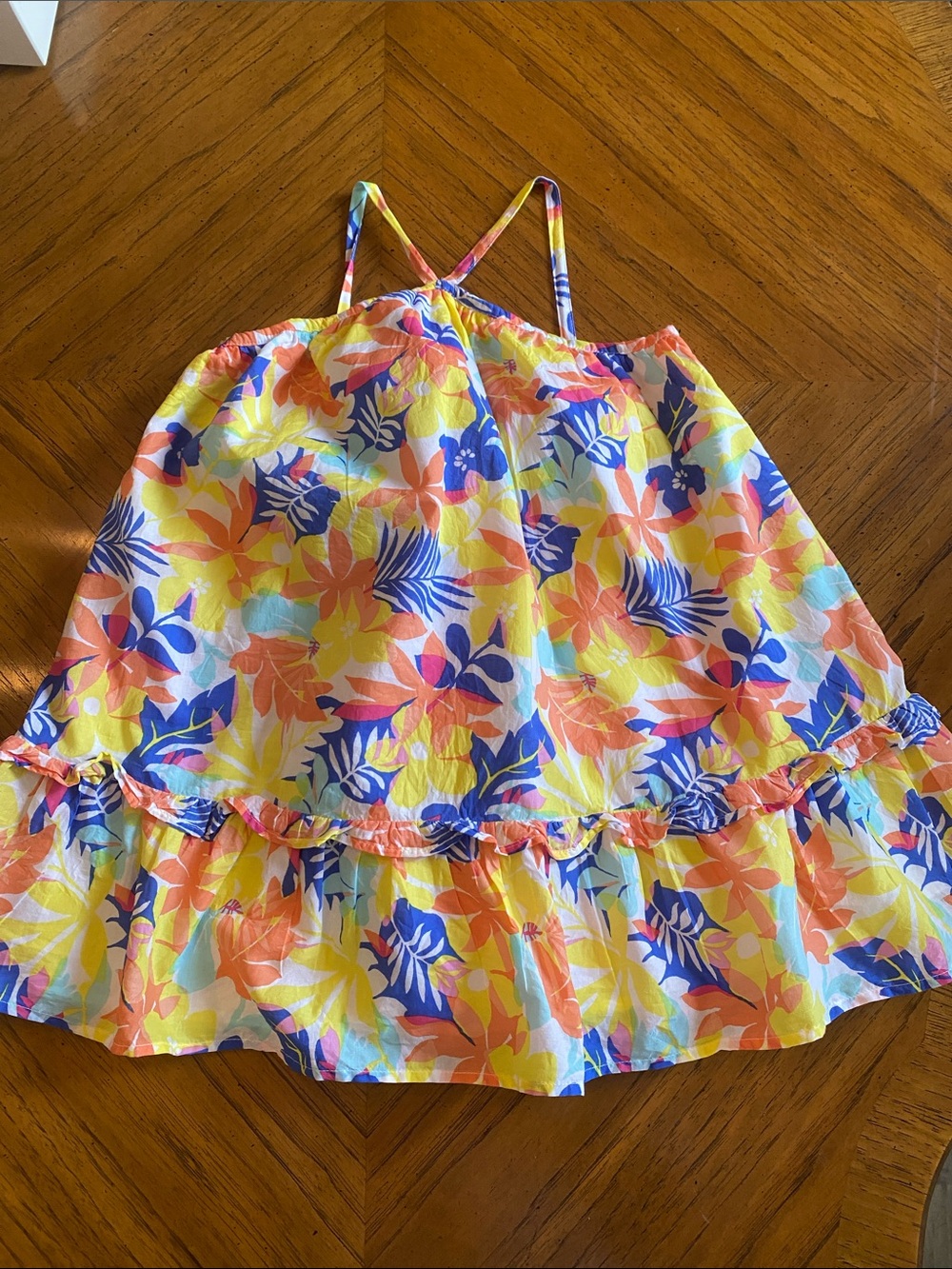 Janie and Jack Yellow Multi Floral Ruffle Dress